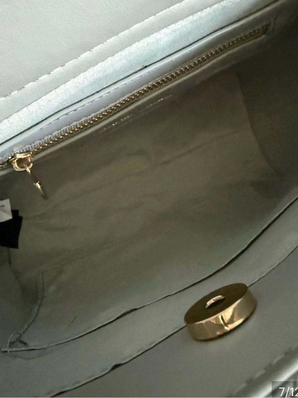 Valentino Orlandi Medium Quilted Light Grey Convertible Crossbody Tote Bag